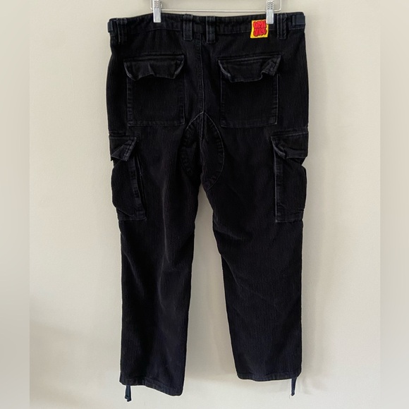 Empyre Black Corduroy Cargo Skate Straight Leg Pants - Picture 5 of 7